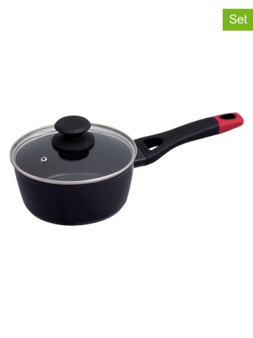 Pyrex 2-częściowy zestaw "Optima" w kolorze czarnym - Ø 20 cm