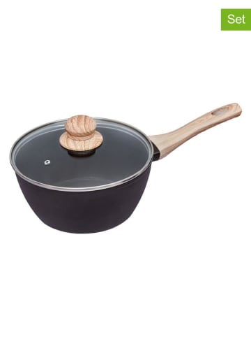 Pyrex 2-częściowy zestaw "Cook & Care" w kolorze czarnym - Ø 18 cm