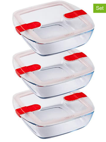 Pyrex 3er-Set: Ofenformen "Cook & Heat" - (L)20 x (B)17 cm