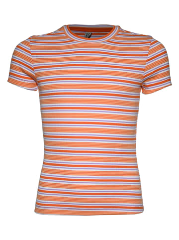 Blue Effect Shirt in Orange/ Lila