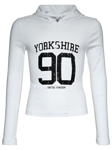 Blue Effect Longsleeve in Weiß