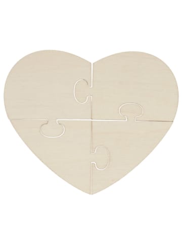 SUNNYSUE Drewniane puzzle (6 szt.) "Heart" - 3+
