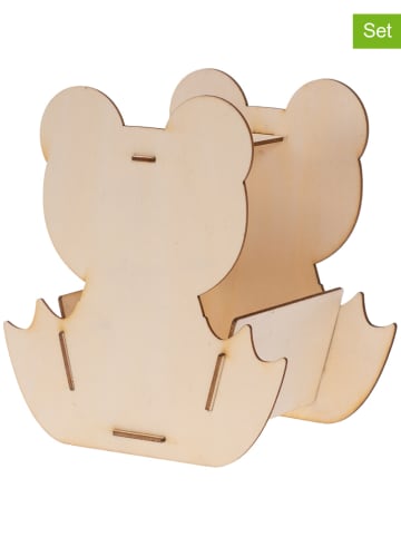 SUNNYSUE 6er-Set: Bausätze "Holzkörbchen Frosch" - ab 3 Jahren