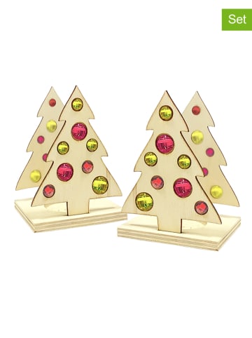 SUNNYSUE Świeczniki (2 szt.) w kolorze jasnobrązowym na podgrzewacze