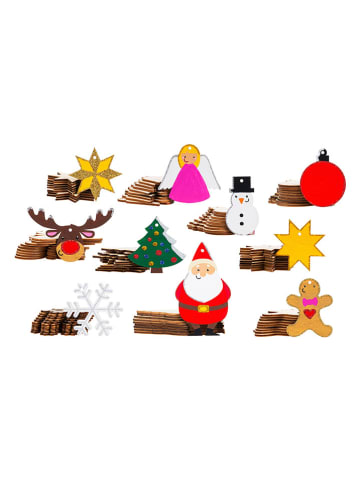 SUNNYSUE 100er-Set: Weihnachtsanhänger in Natur