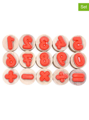 SUNNYSUE 15-delige houten stempelset "Rekenen" - vanaf 3 jaar