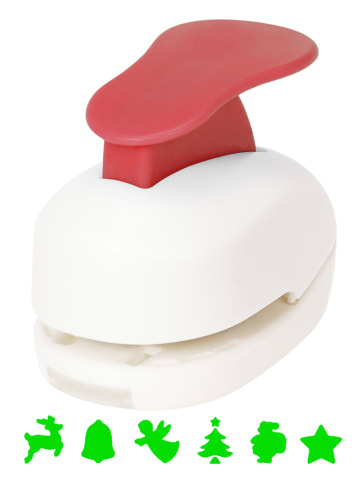 SUNNYSUE Motiefpons "Kerstmis" wit/rood