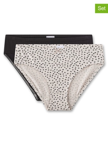 Sanetta 2er-Set: Slips in Schwarz/ Beige