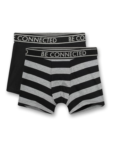 Sanetta 2er-Set: Boxershorts in Schwarz/ Grau