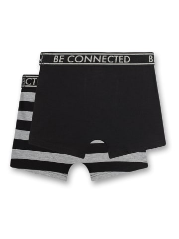 Sanetta 2-delige set: boxershorts zwart/grijs