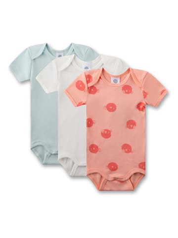 Sanetta Body (3 szt.) w kolorze turkusowo-czerwono-białym