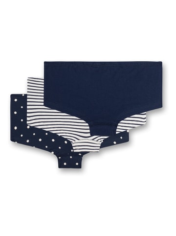 Sanetta 3-delige set: hipsters donkerblauw/wit