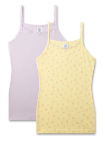 Sanetta 2-delige set: onderhemden paars/geel