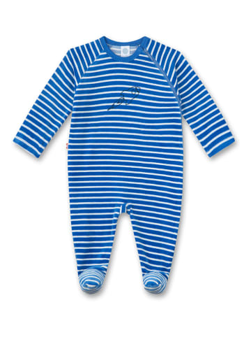 Sanetta Strampler in Blau/ Weiß