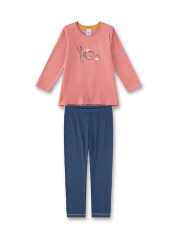 Sanetta Piżama w kolorze jasnoróżowo-granatowym