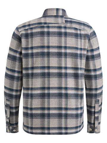 CAST IRON Blouse - regular fit - beige/donkerblauw