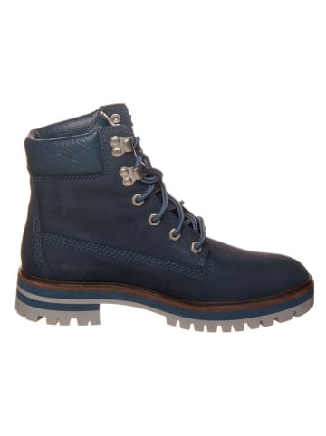 Timberland Skórzane botki w kolorze granatowym