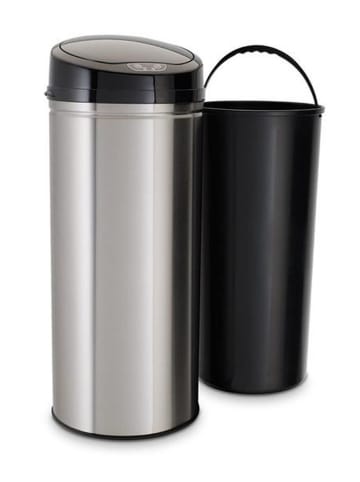 Echtwerk Kosz w kolorze srebrnym na śmieci z czujnikiem - 42 l
