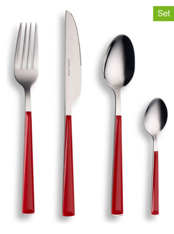 Echtwerk 24-częściowy zestaw sztućców "Basic" w kolorze czerwonym
