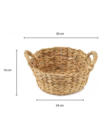 Echtwerk Aufbewahrungskorb in Beige - (H)16 x Ø 30 cm