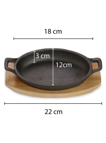 Echtwerk Patelnie (4 szt.) "Big" w kolorze czarno-jasnobrązowym do serwowania