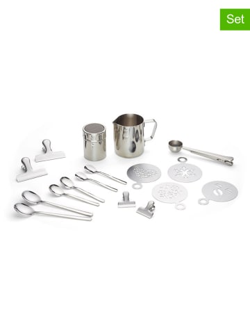 Echtwerk 23-delige koffieaccessoiresset zilverkleurig