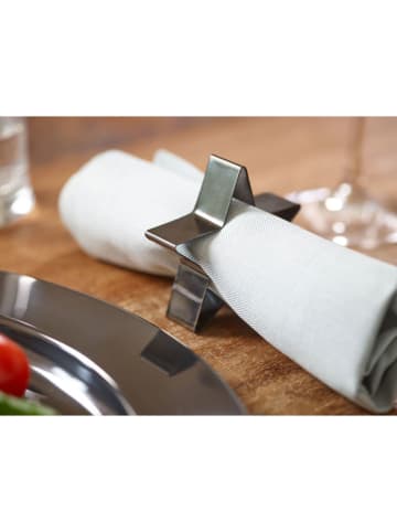 Echtwerk 4-delige set: servetringen "Ster" zwart - Ø 7 cm