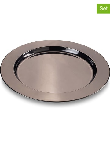 Echtwerk 2er-Set: Platzteller in Schwarz - Ø 33 cm