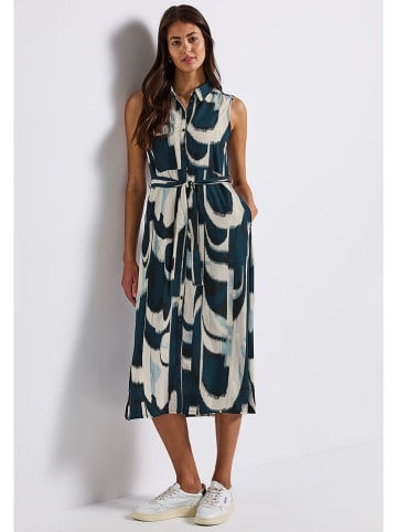 Street One Kleid in Petrol/ Creme