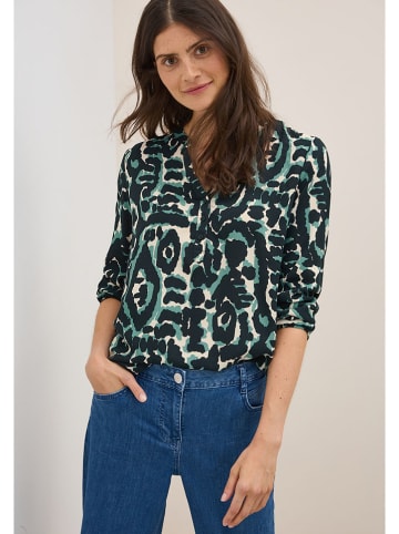 Cecil Bluzka w kolorze ciemnozielono-kremowym