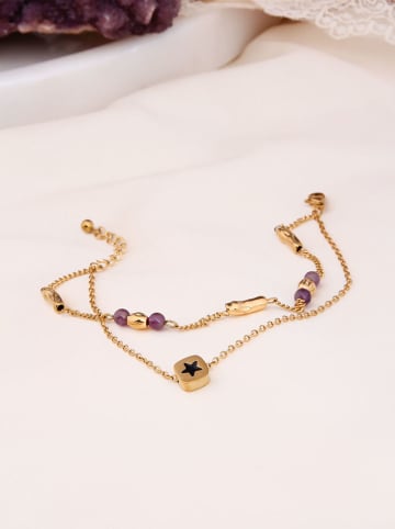 Charlize Vergulde armband met edelstenen