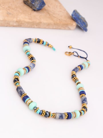 Charlize Vergulde ketting met edelstenen - (L)45 cm