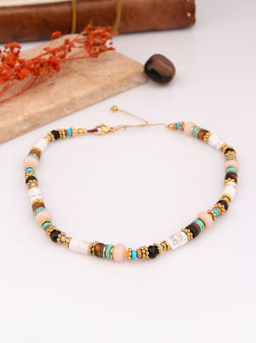 Charlize Vergulde ketting met edelstenen - (L)45 cm