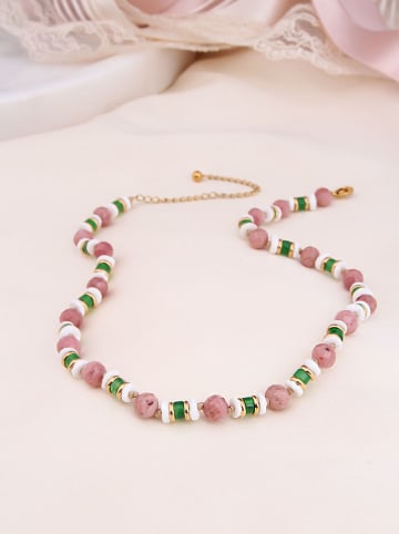 Charlize Vergulde ketting met edelstenen - (L)45 cm