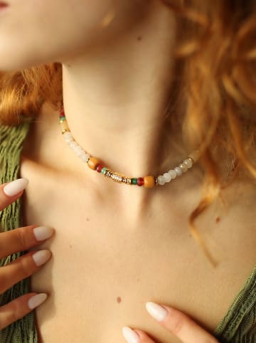 Charlize Vergulde ketting met edelstenen - (L)45 cm