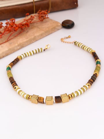 Charlize Vergulde ketting met edelstenen - (L)45 cm