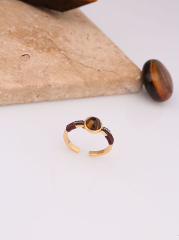 Charlize Vergulde ring met edelstenen