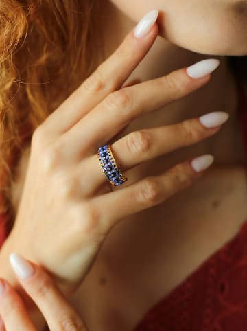 Charlize Vergulde ring met edelstenen