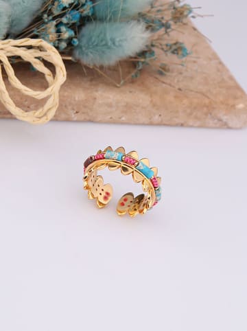 Charlize Vergulde ring met edelstenen