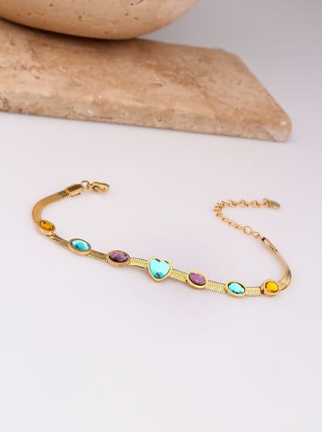 Charlize Vergulde armband met edelstenen