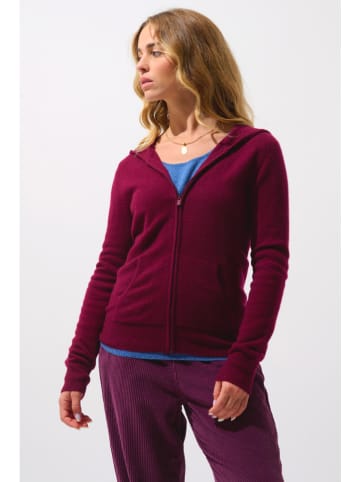 AUTHENTIC CASHMERE Kaszmirowy kardigan "Colombis" w kolorze bordowym