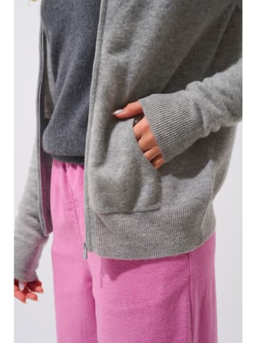 AUTHENTIC CASHMERE Kaszmirowy kardigan "Colombis" w kolorze jasnoszarym