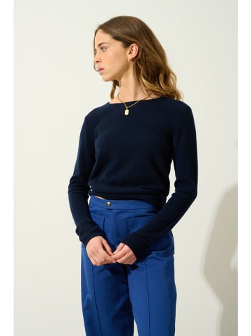 AUTHENTIC CASHMERE Kaszmirowy sweter "Epéna" w kolorze granatowym