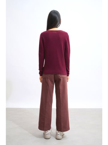 AUTHENTIC CASHMERE Kasjmieren trui "Galise" bordeaux