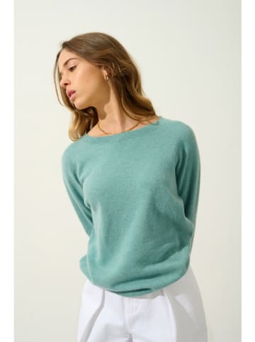 AUTHENTIC CASHMERE Kaszmirowy sweter "Goléon" w kolorze turkusowym