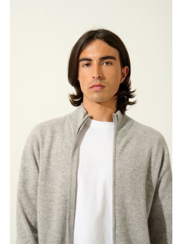 AUTHENTIC CASHMERE Kaszmirowy kardigan "Albaron" w kolorze szarym