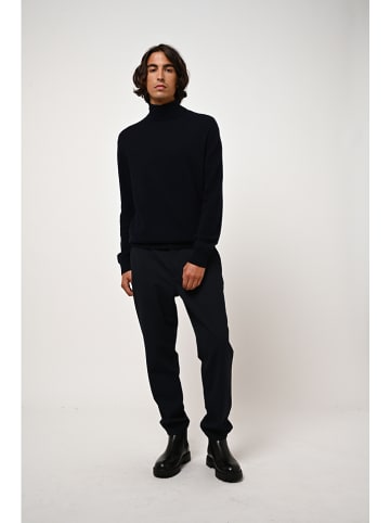 AUTHENTIC CASHMERE Kasjmieren coltrui "Bange" donkerblauw