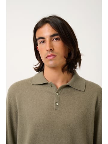 AUTHENTIC CASHMERE Kasjmieren trui "Charvet" in Olive