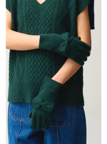 AUTHENTIC CASHMERE Kaszmirowe rękawiczki "Milo" w kolorze zielonym