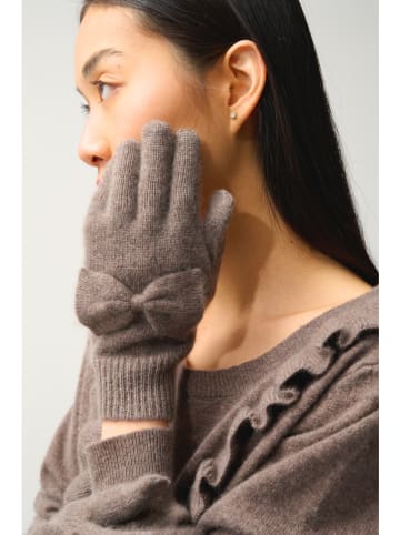 AUTHENTIC CASHMERE Kaszmirowe rękawiczki "Milo" w kolorze brązowym